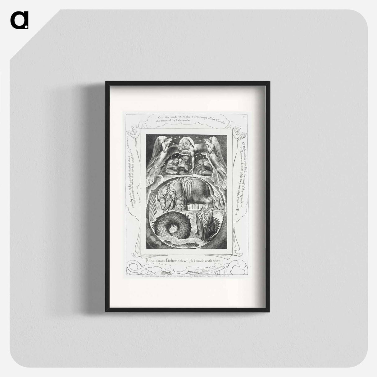 Behemoth and Leviathan - William Blake Poster.