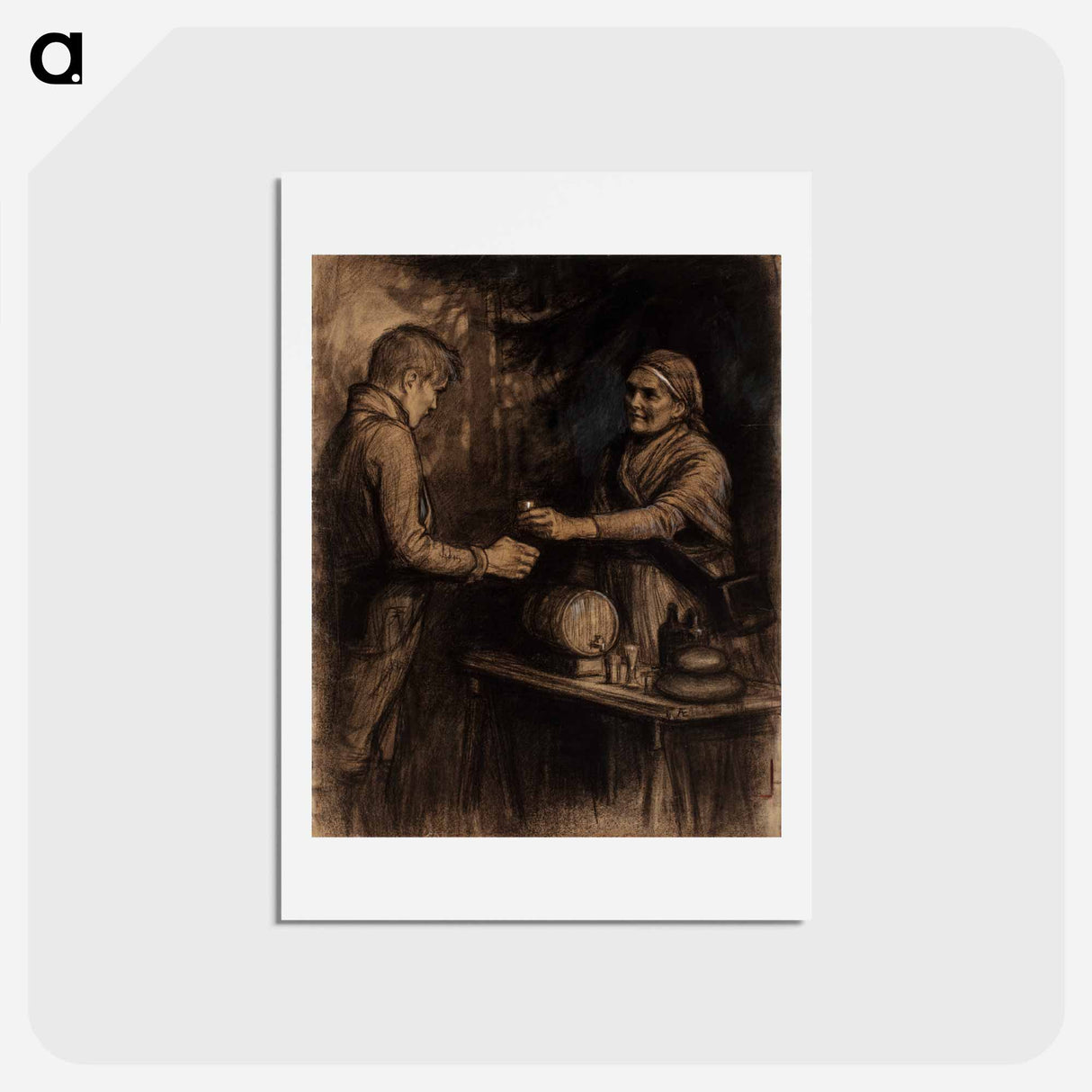 ja saapunehelle lotta se nyt täpötäytehen soi pikarin - アルバート エーデルフェルト Postcard.