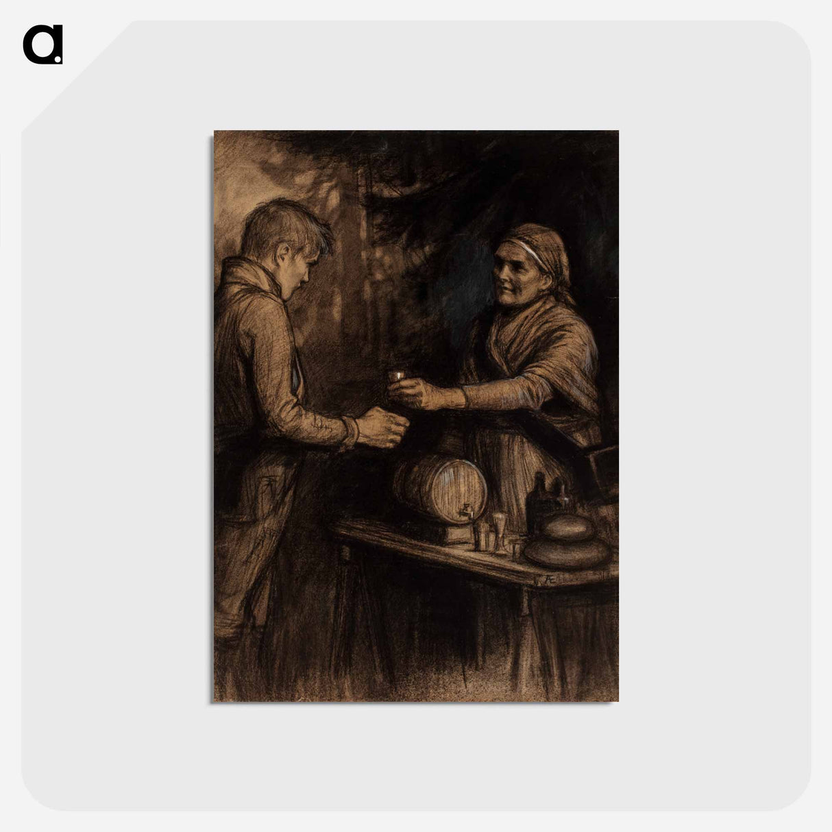 ja saapunehelle lotta se nyt täpötäytehen soi pikarin - アルバート エーデルフェルト Postcard.