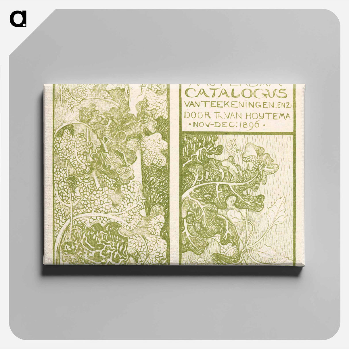 アートパネル-Catalogusomslag met bladeren en bloemen - テオ ヴァン ホイテマ Canvas.