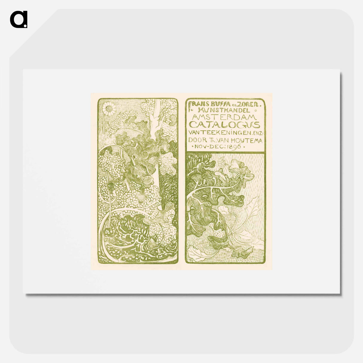 Catalogue of bladeren and black - Theo van Hoytema Poster.