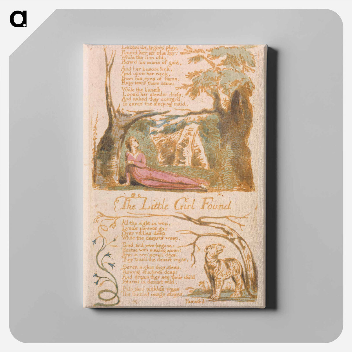 The Little Girl Found - William Blake Canvas.