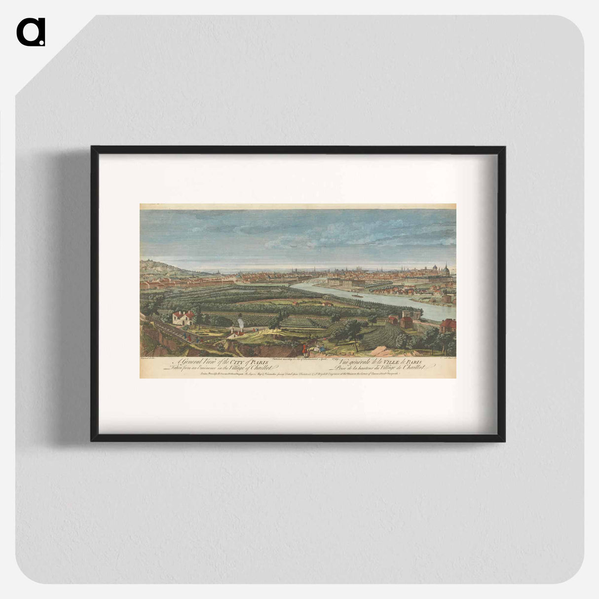 アートポスター-A General View of the City of Paris taken from an Eminence in the Village of Chaillot
- イェール大学アートギャラリー Poster.