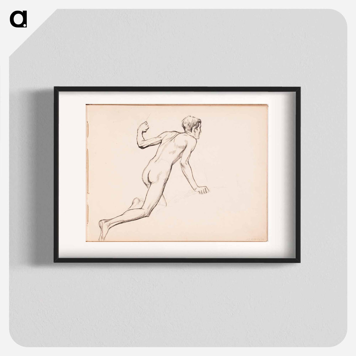 Luonnos maalaukseen nuorukainen ja vedenneito - アルバート エーデルフェルト Poster.