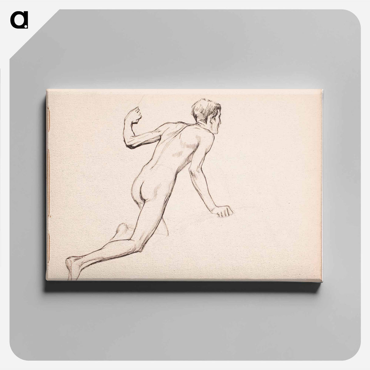 Luonnos maalaukseen nuorukainen ja vedenneito - アルバート エーデルフェルト Canvas.