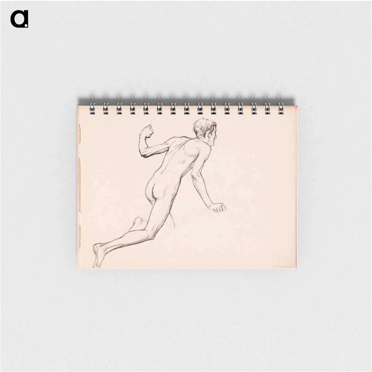 Luonnos maalaukseen nuorukainen ja vedenneito - アルバート エーデルフェルト Memo.