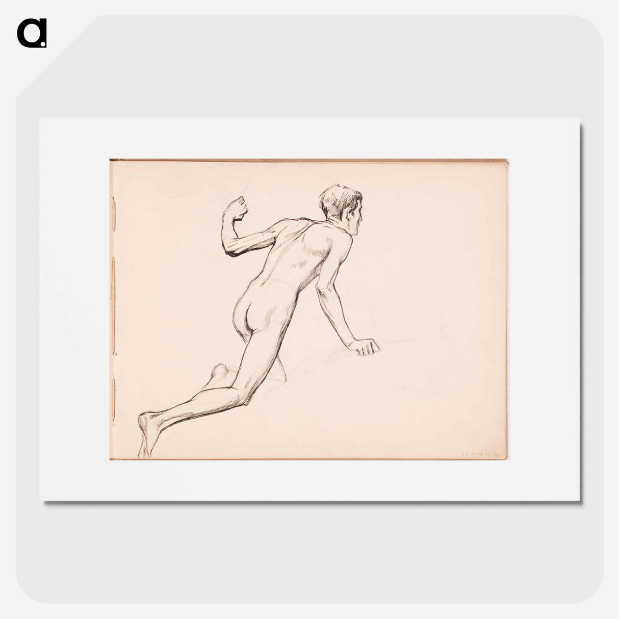 Luonnos maalaukseen nuorukainen ja vedenneito - アルバート エーデルフェルト Poster.