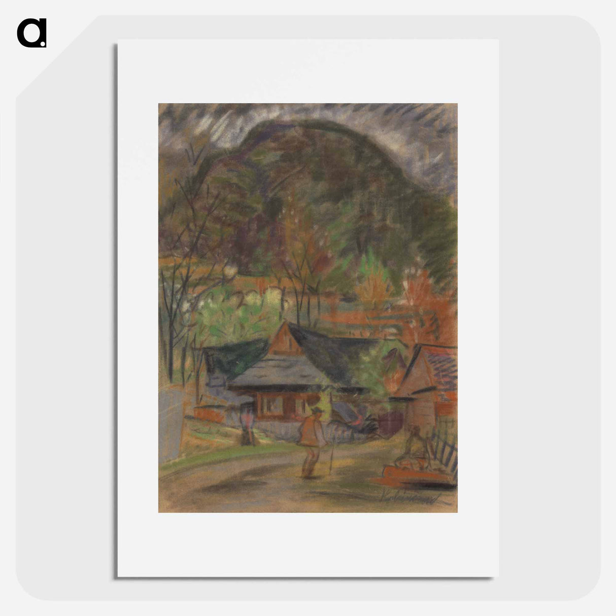 In a village - アーノルド ピーター ワイズ クビンチャン Poster.