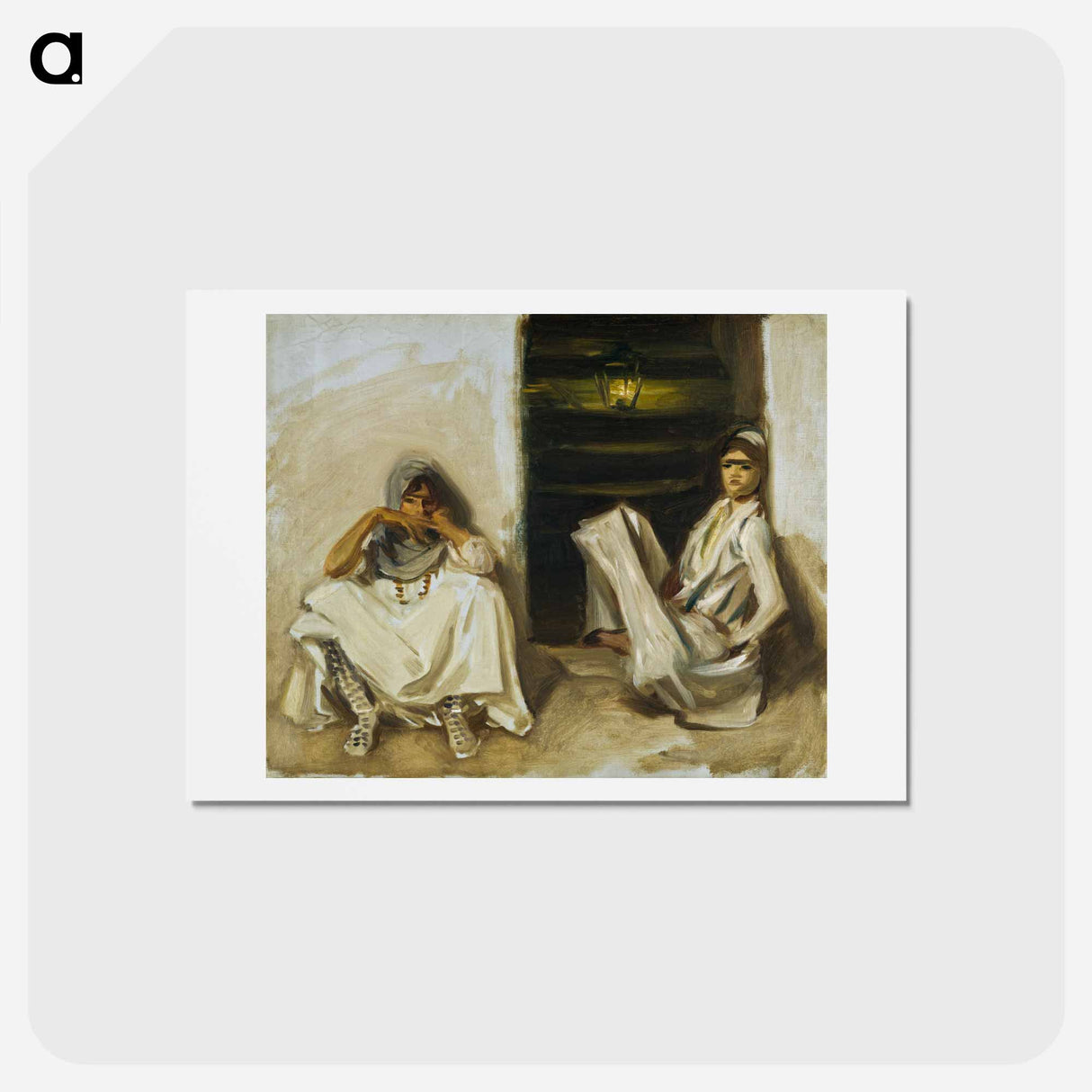 アートポストカード-Two Arab Women - ジョン シンガー サージェント Postcard.