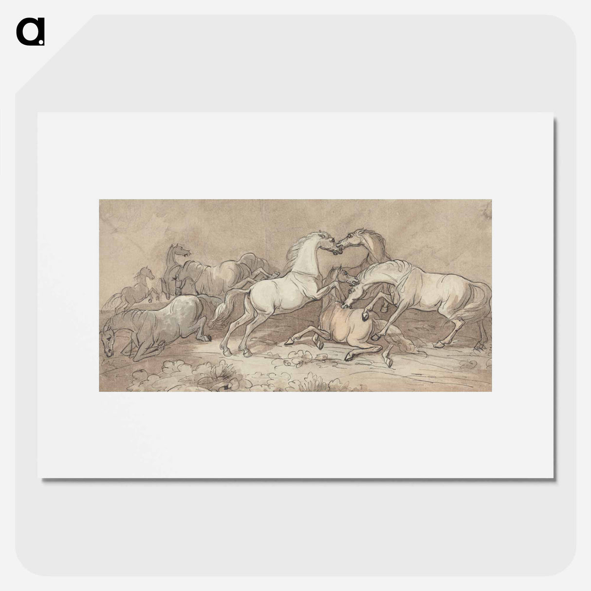 アートポスター-A Group of Eight Horses Fighting
- イェール大学アートギャラリー Poster.