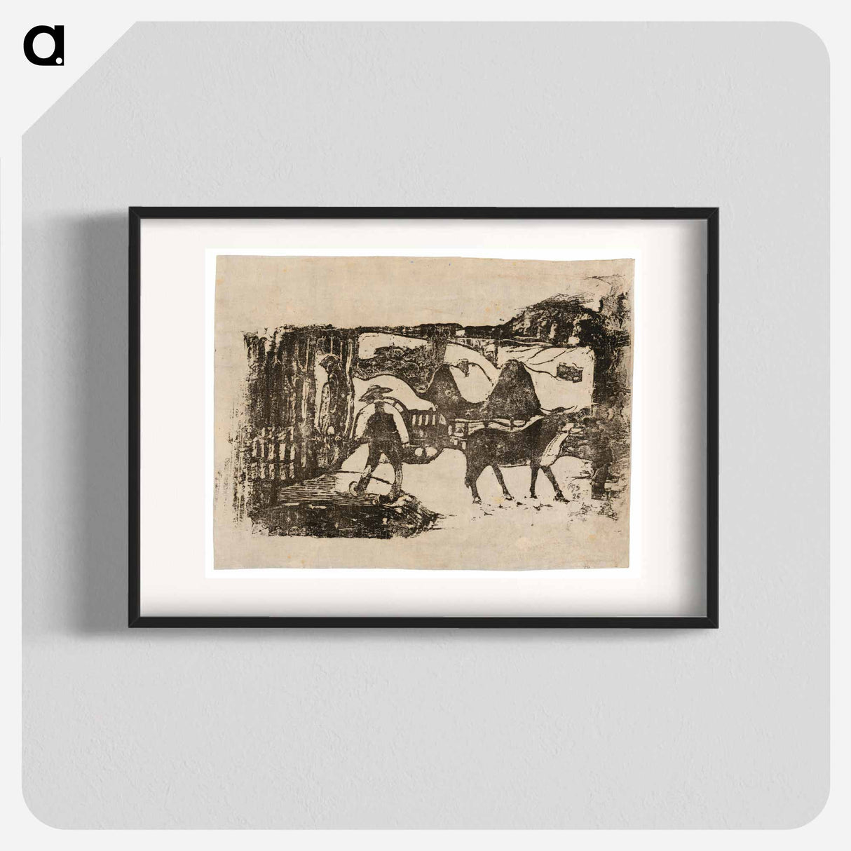 The Ox Cart - Paul Gauguin Poster.