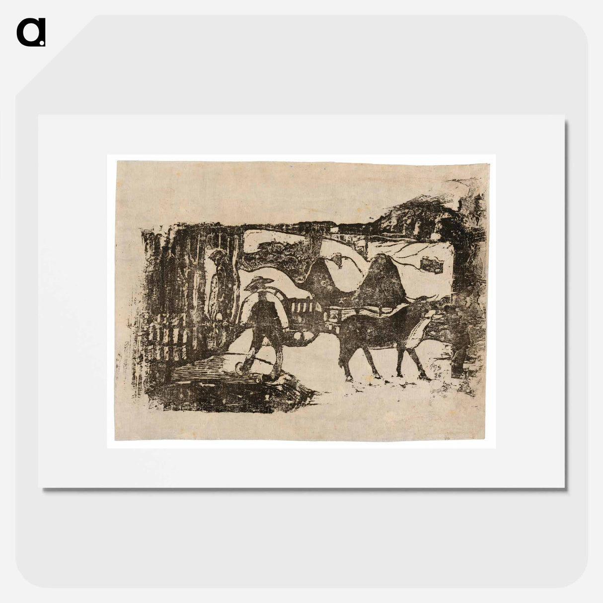 The Ox Cart - Paul Gauguin Poster.