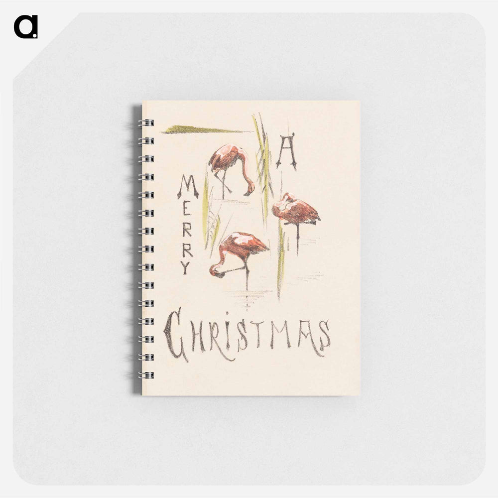 Kerstkaart met drie flamingo's - テオ ヴァン ホイテマ Memo.