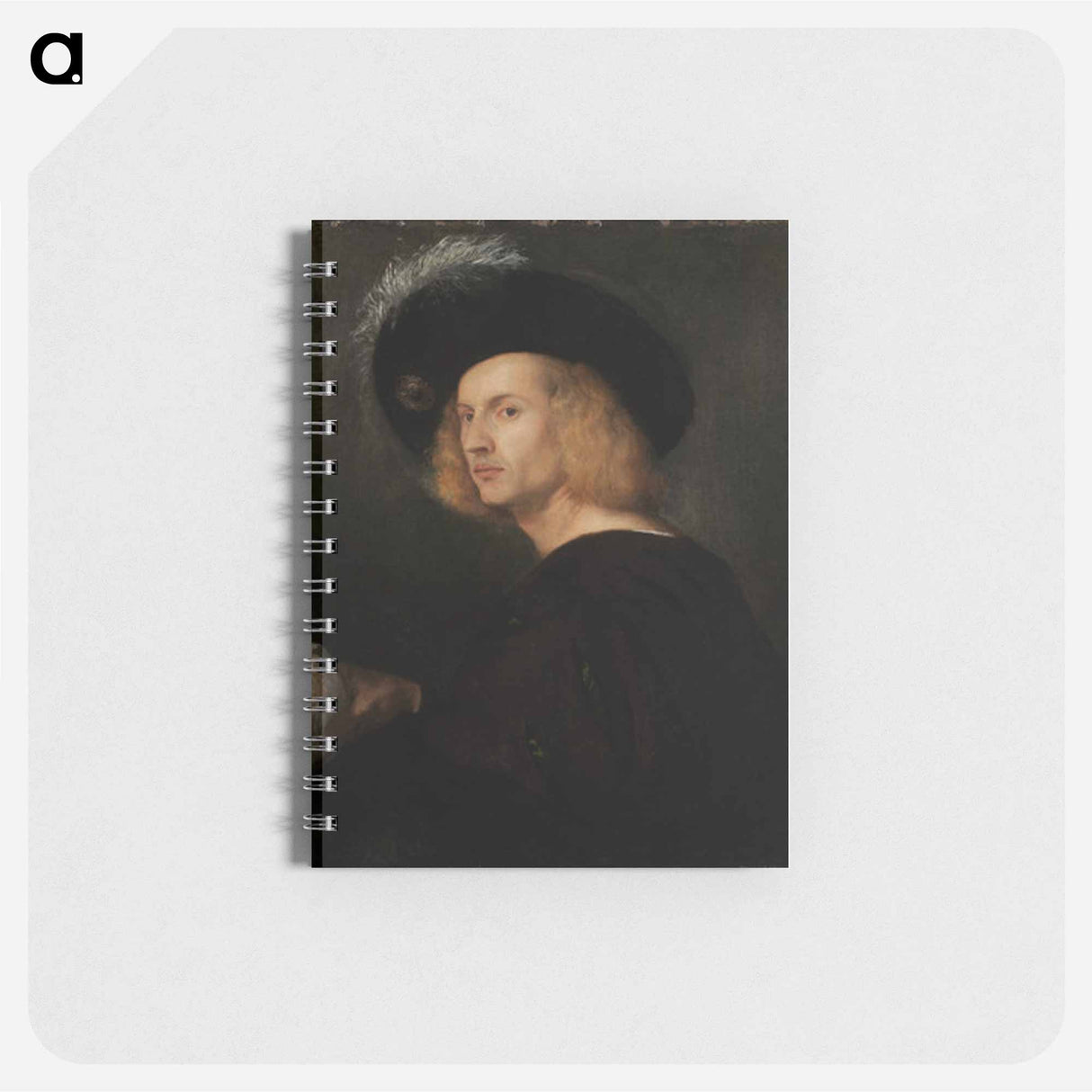アートメモ帳-An Unknown Man in a Black Plumed Hat - ティツィアーノ ヴェチェッリオ Memo.