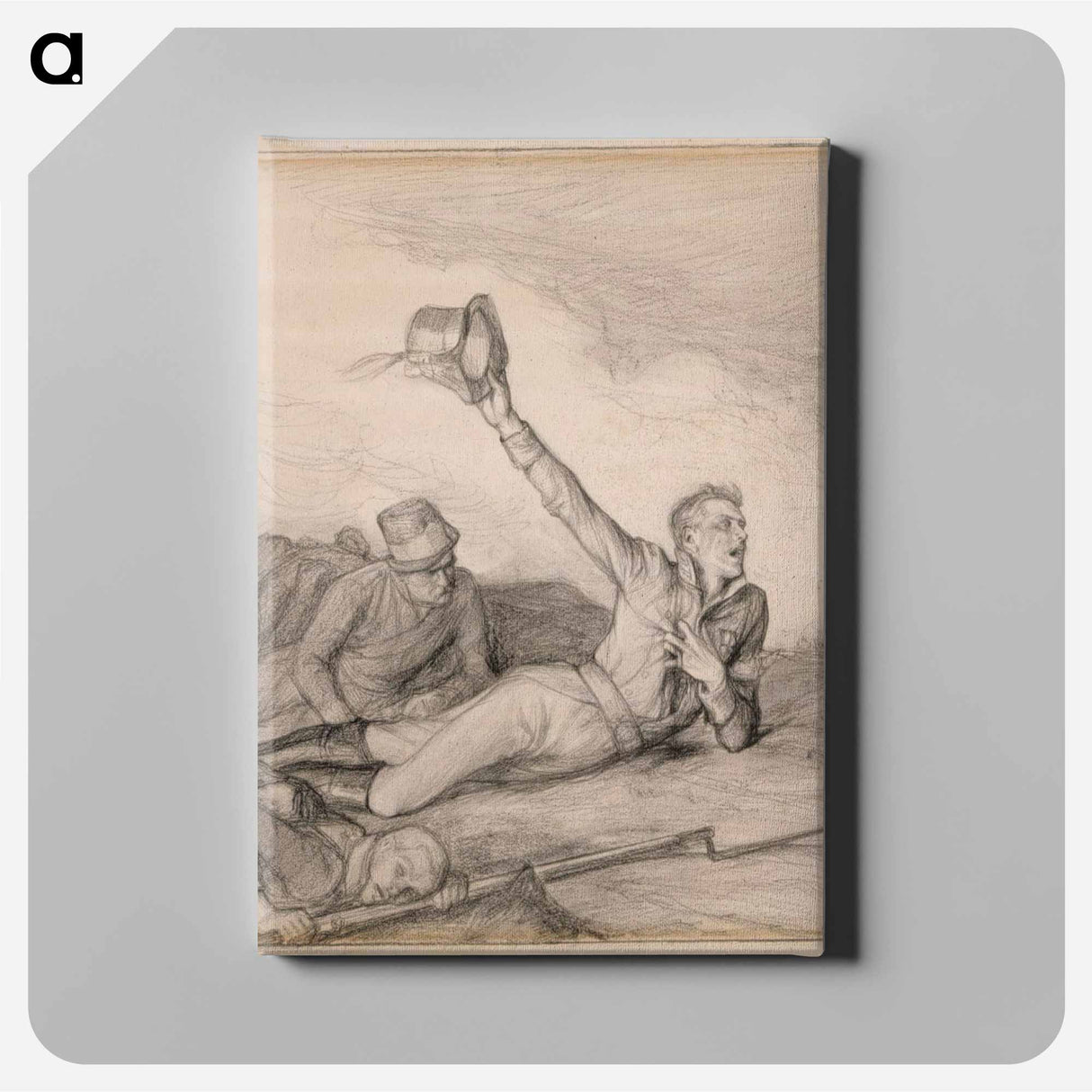 The death of lieutenant zidén - アルバート エーデルフェルト Canvas.