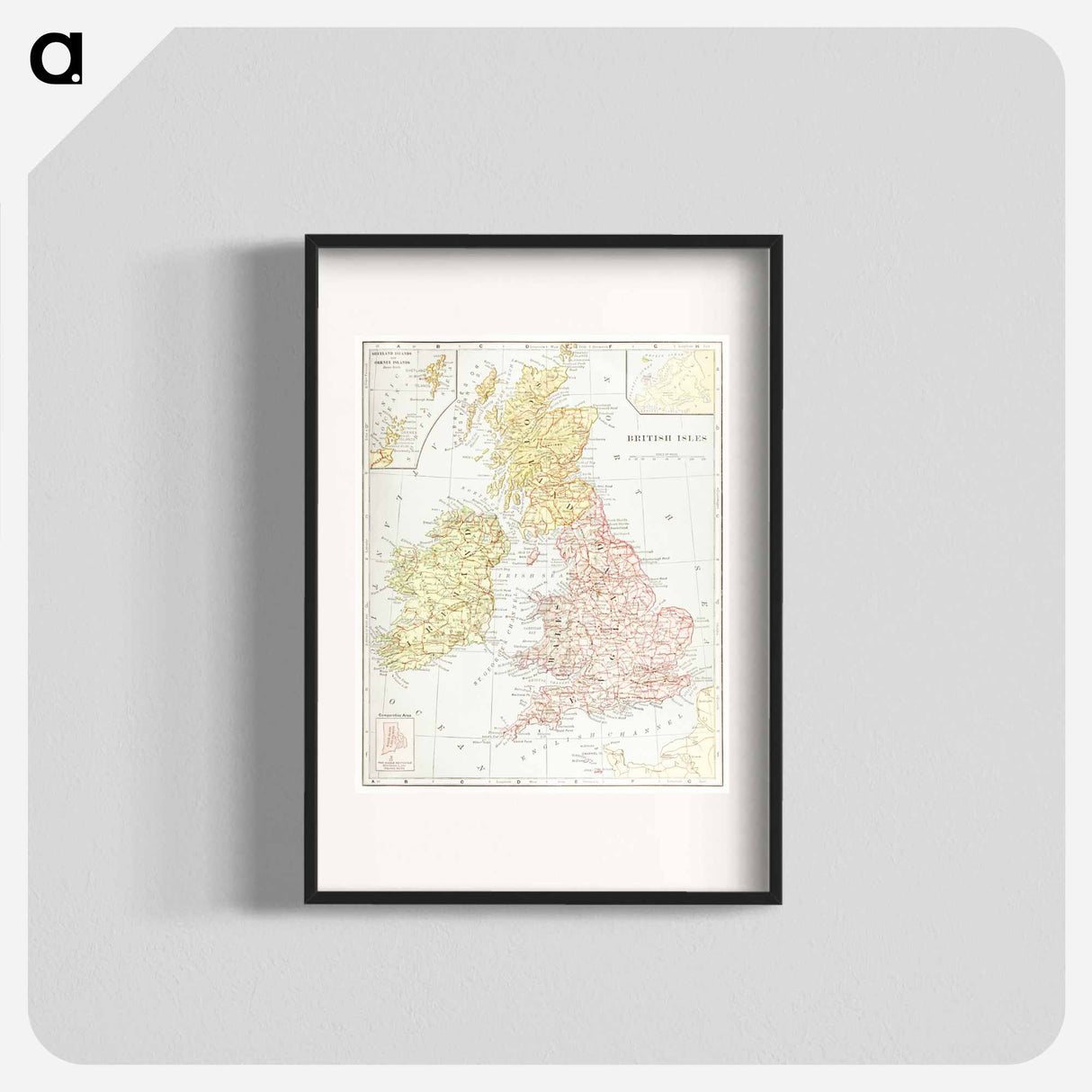 Geography of the British Isles from ten different standpoints, with twenty-one maps - アンティーク地図 Poster.
