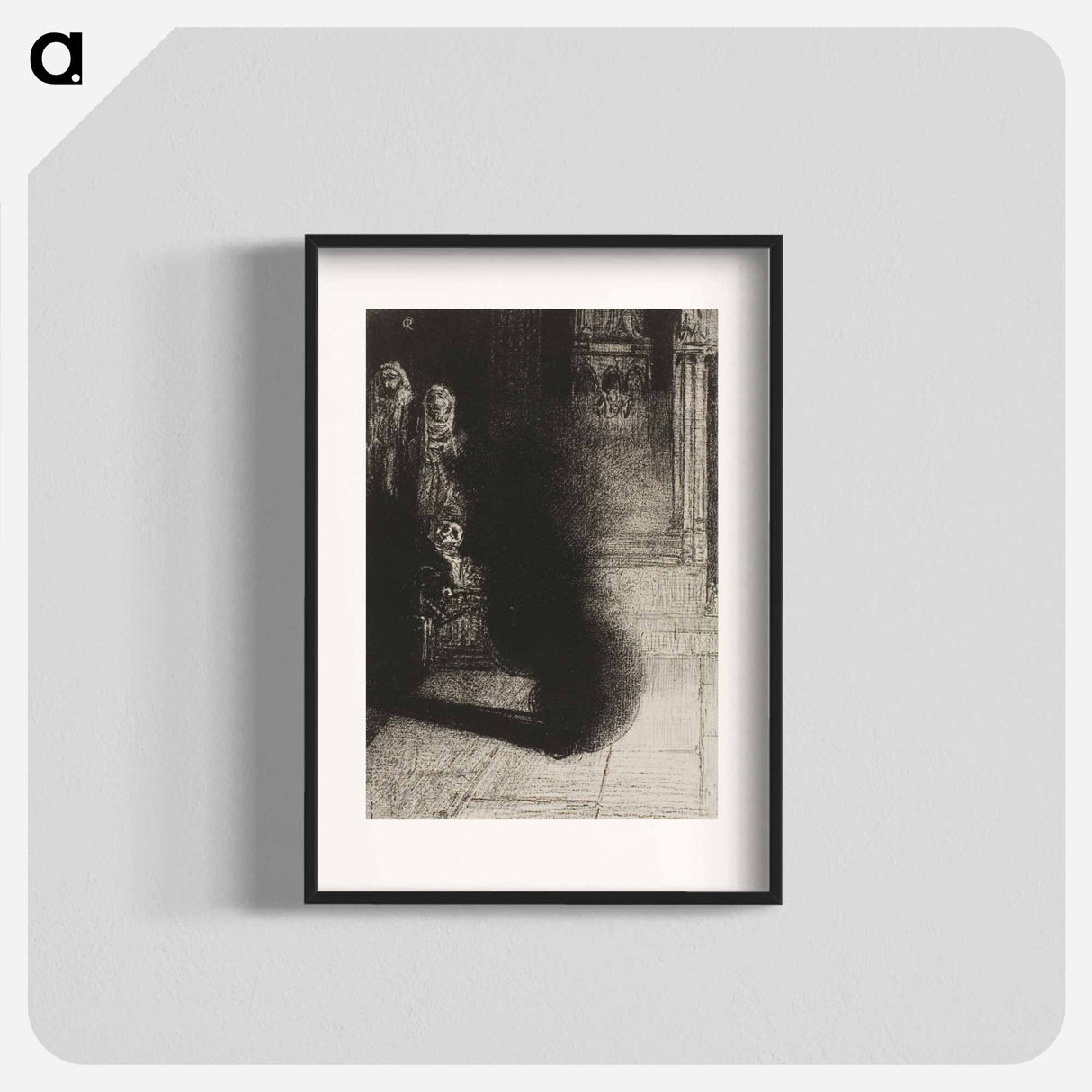 Frontispiece for Les Flambeaux noirs by Emile Verhaeren - オディロン ルドン Poster.