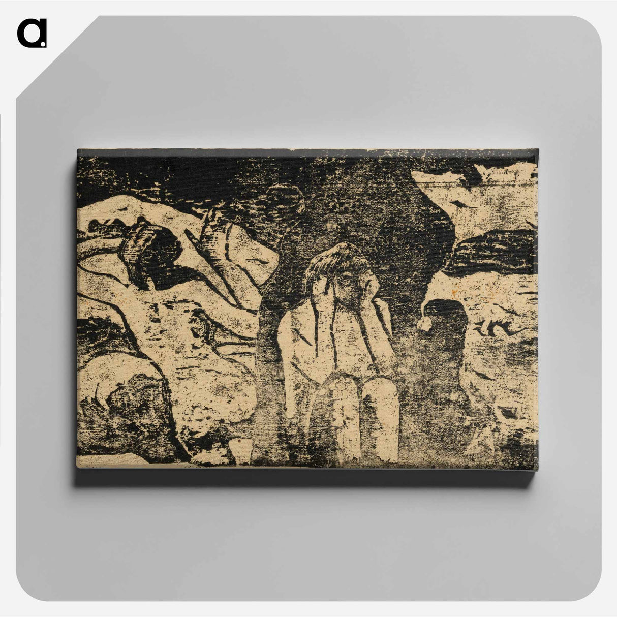 At the Black Rocks - ポール ゴーギャン Canvas.