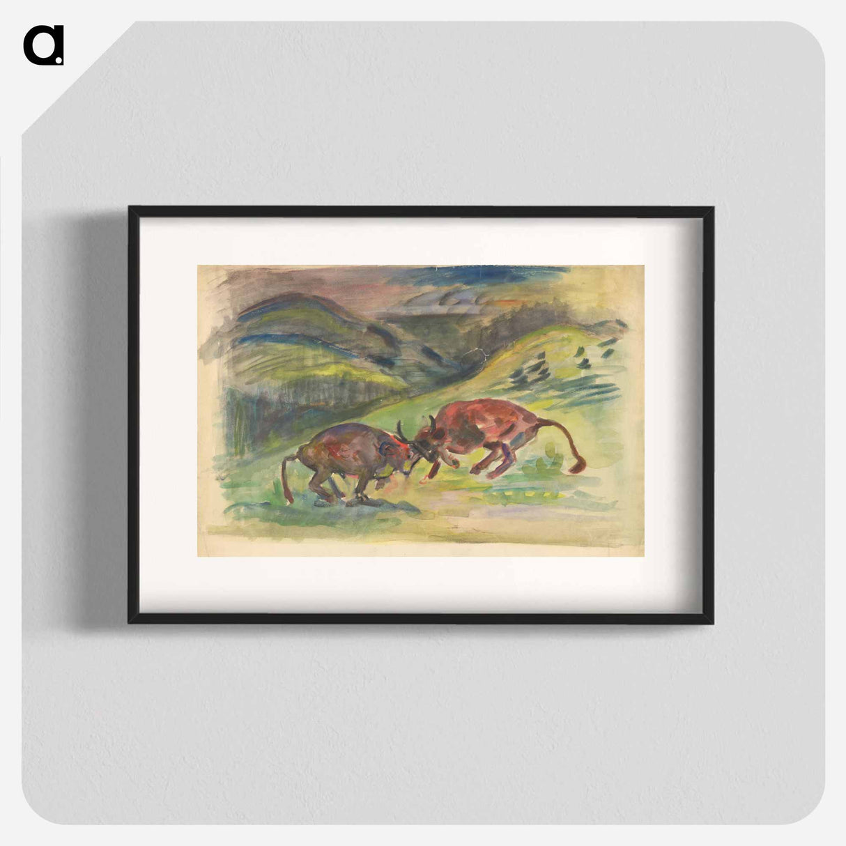 Bull fight - アーノルド ピーター ワイズ クビンチャン Poster.