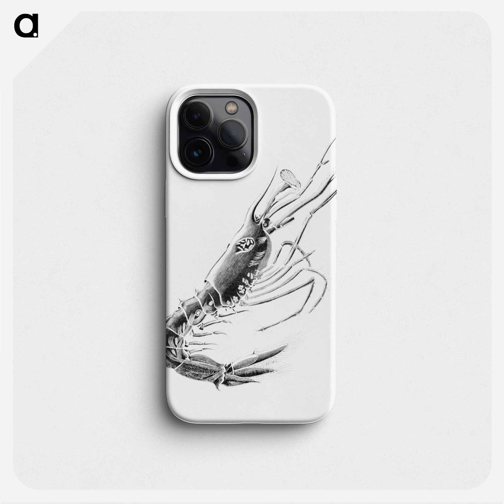 Vintage prawn marine life illustration - エルンスト ヘッケル Phone Case.