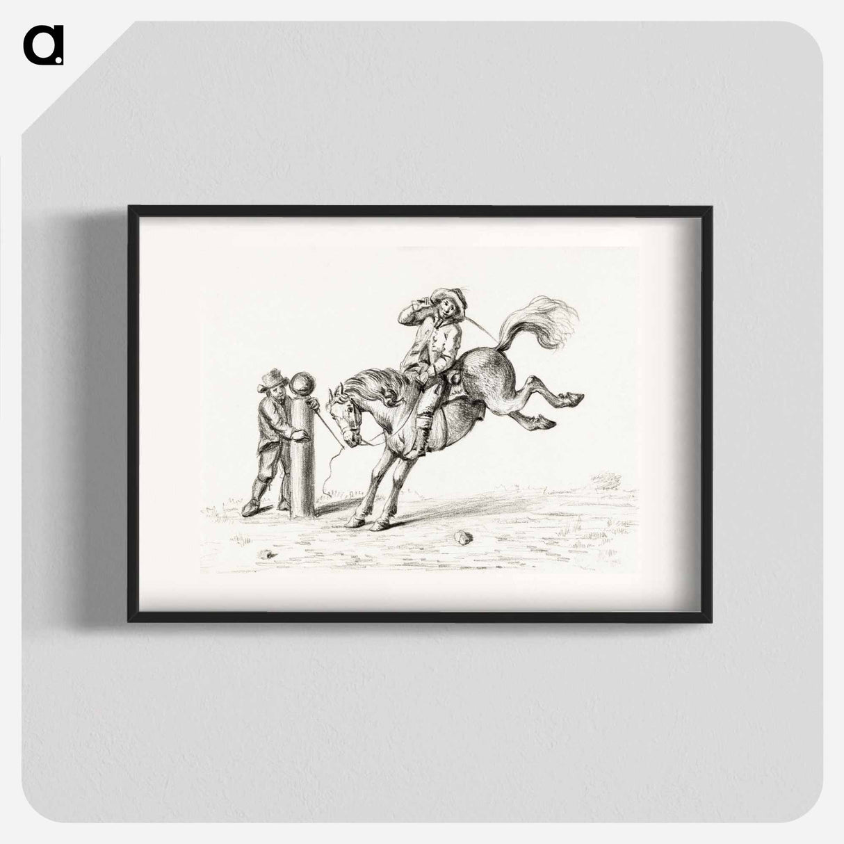 Taming a horse - ジャン ベルナール Poster.