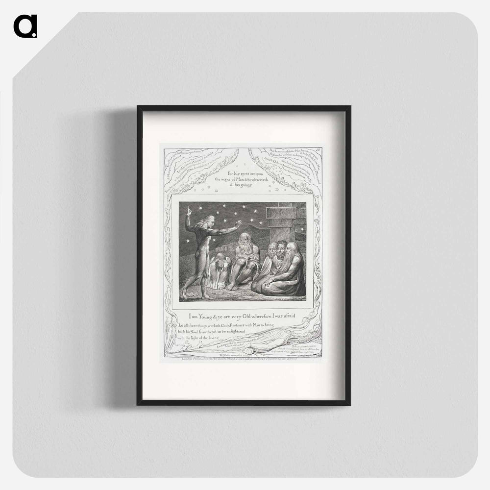 The Wrath of Elihu - William Blake Poster.
