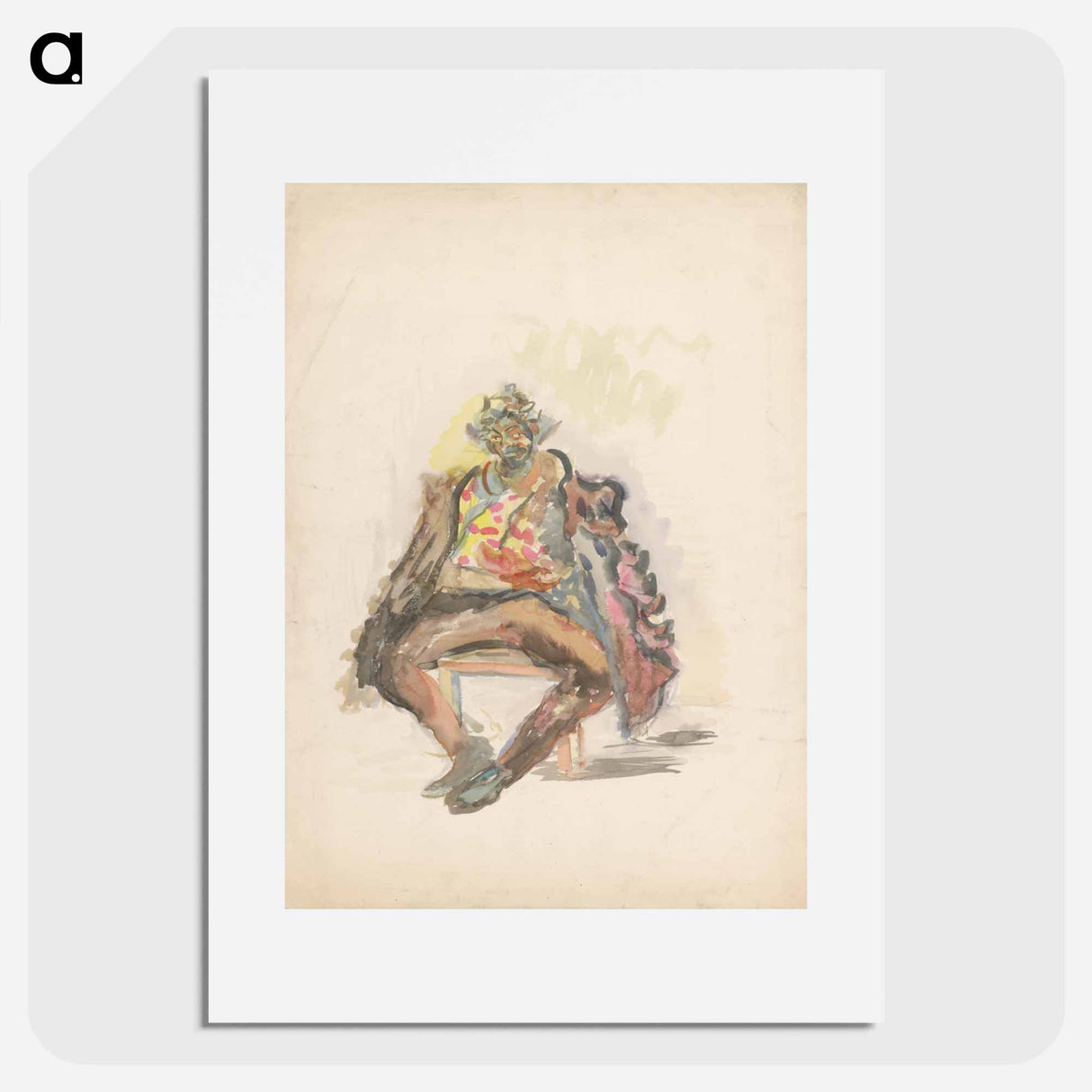 Seated man - アーノルド ピーター ワイズ クビンチャン Poster.