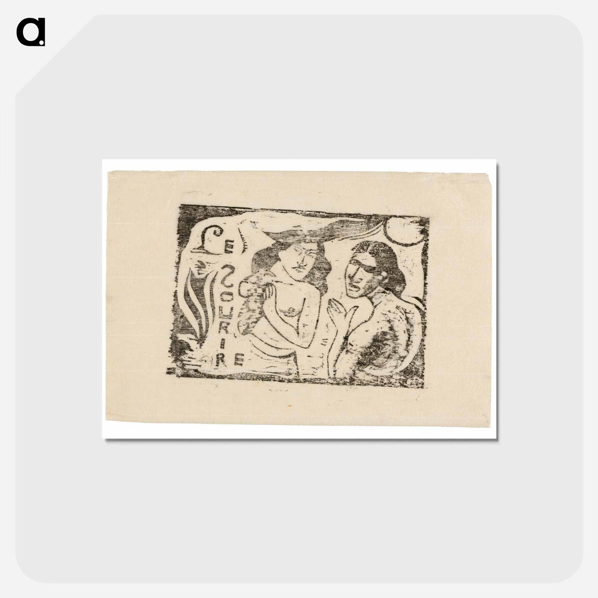 アートポストカード-Two Women Chattering - ポール ゴーギャン Postcard.