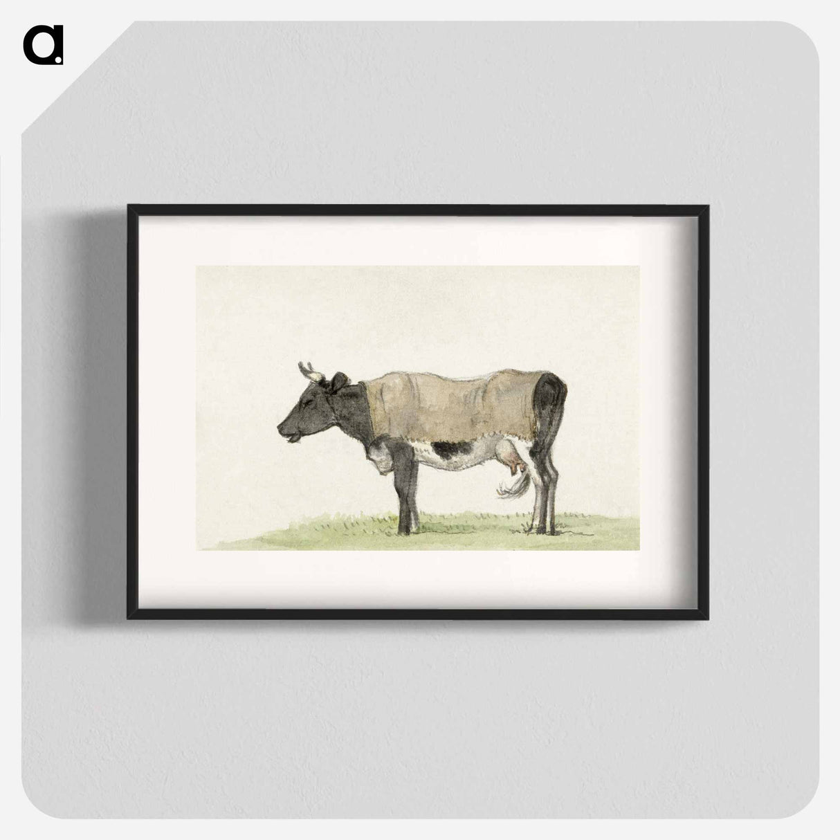 Standing cow with blanket - Jean Bernard Poster.