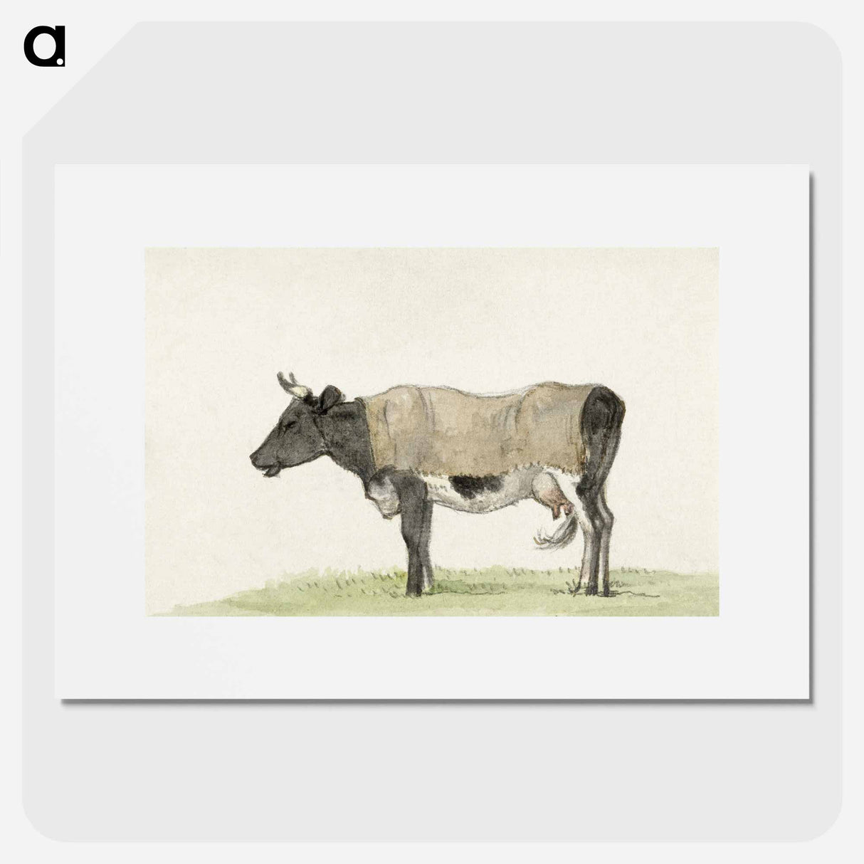 Standing cow with blanket - Jean Bernard Poster.