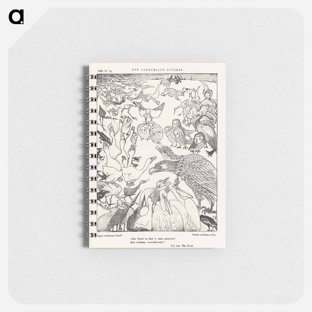 Tweekoppige adelaar omringd door vogels - テオ ヴァン ホイテマ Memo.