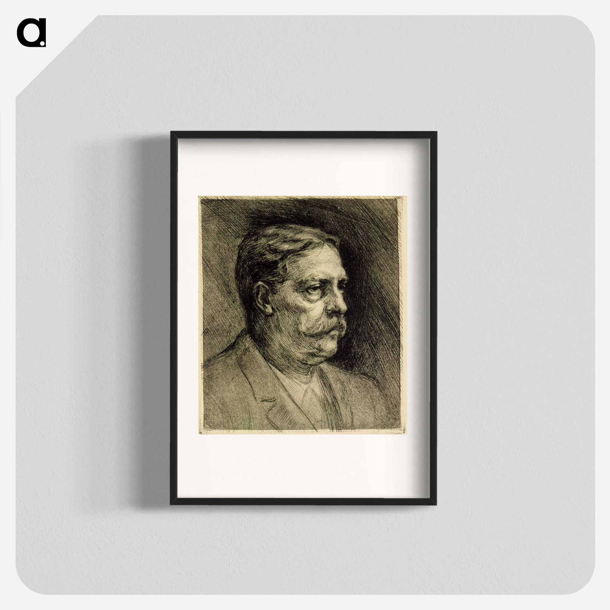 Portrait of Viktor Rydberg - アルバート エーデルフェルト Poster.