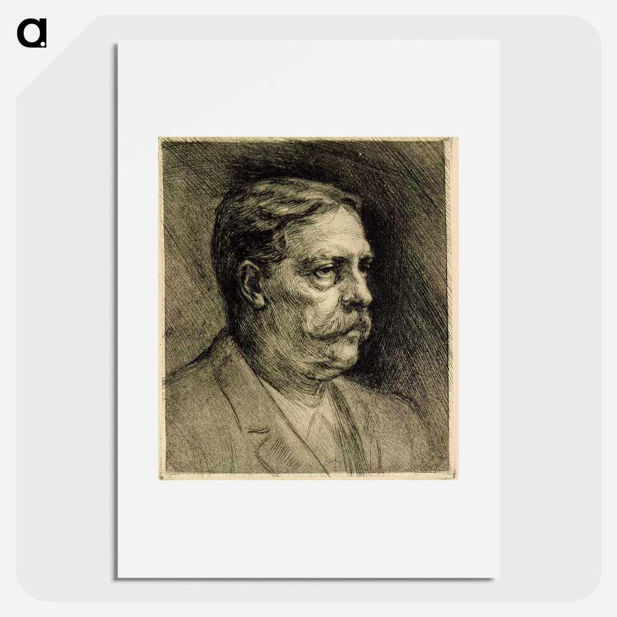 Portrait of Viktor Rydberg - アルバート エーデルフェルト Poster.