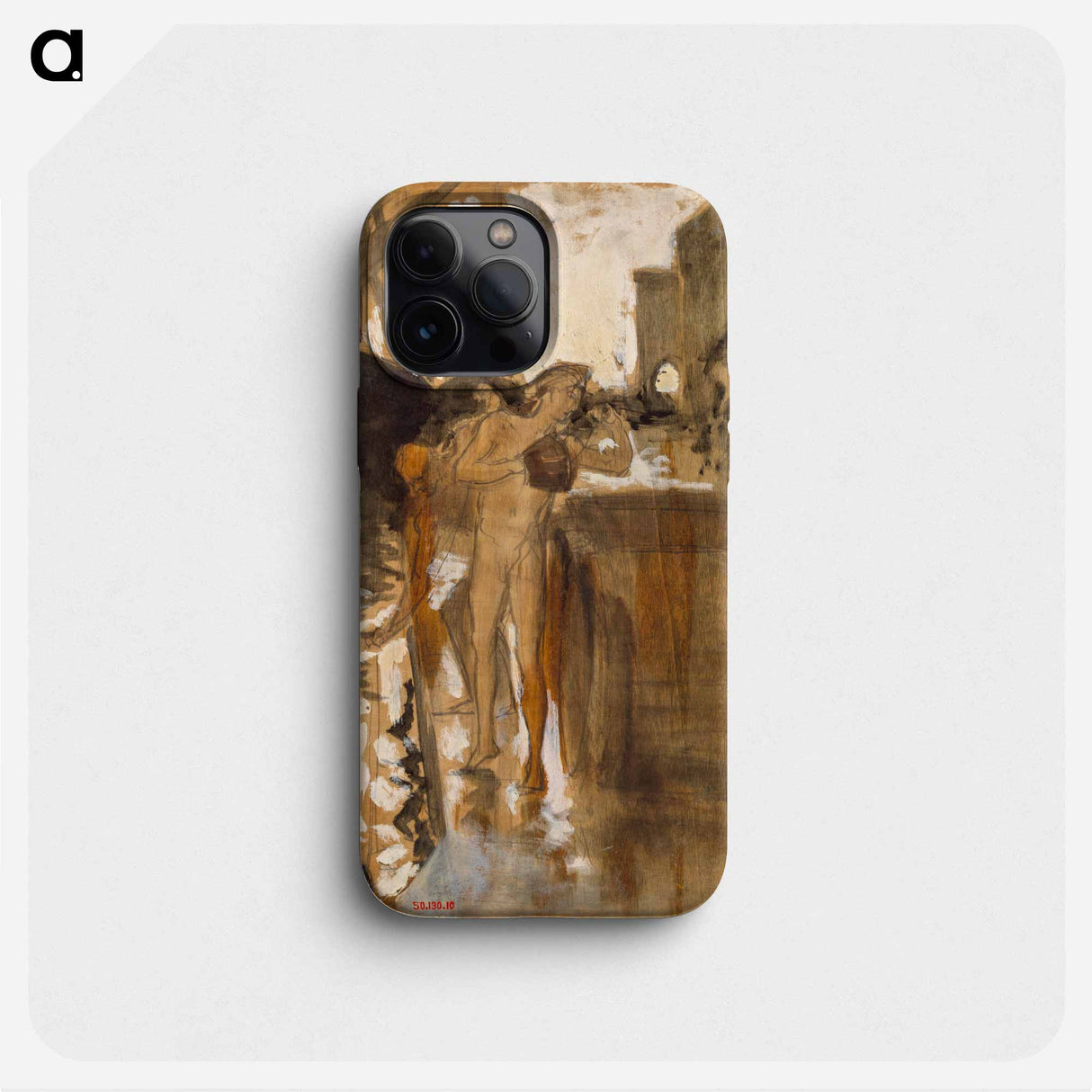 The Balcony, Spain and Two Nude Bathers Standing on a Wharf - ジョン シンガー サージェント Phone Case.