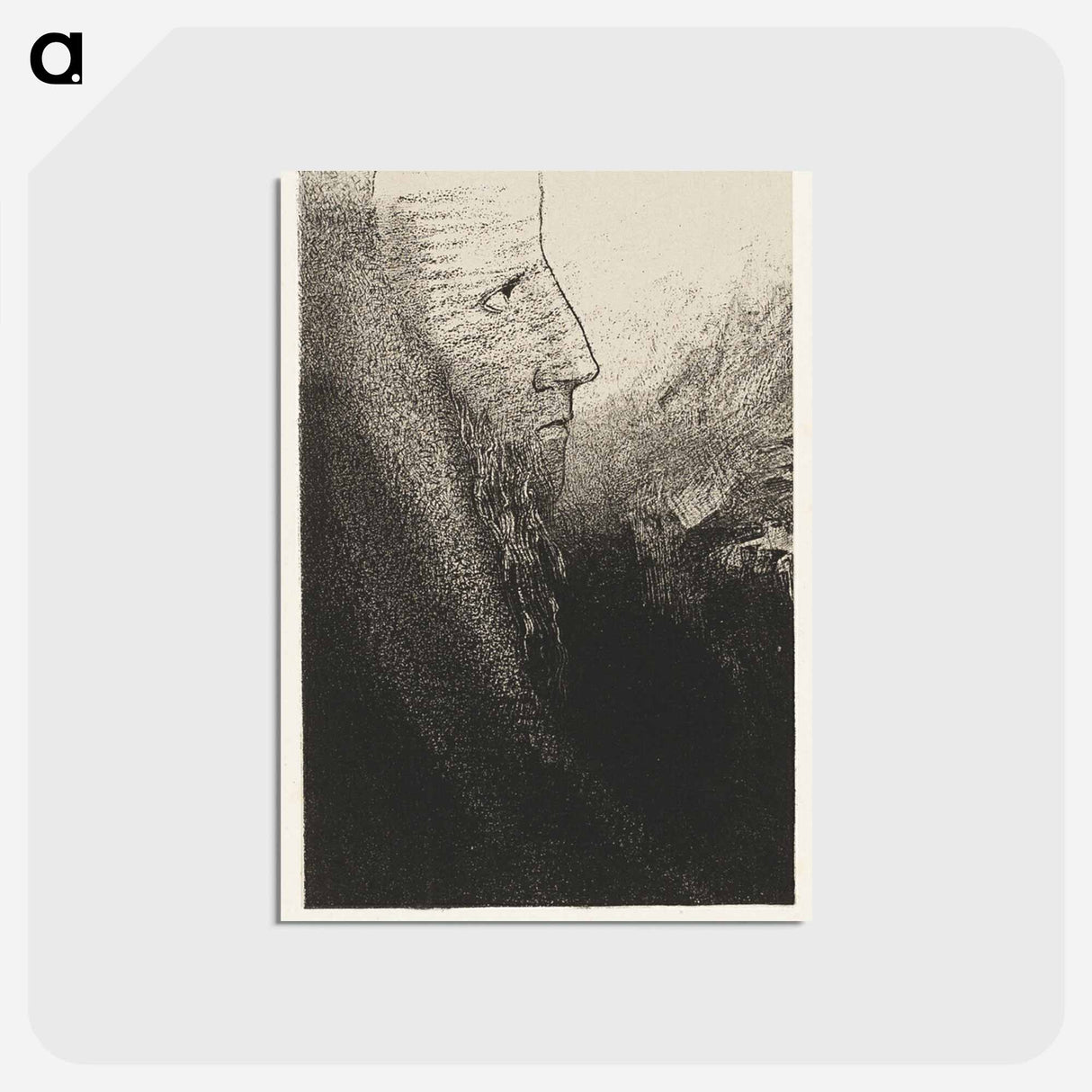 アートポストカード-St. Anthony: "Help me, O my God!" - オディロン ルドン Postcard.