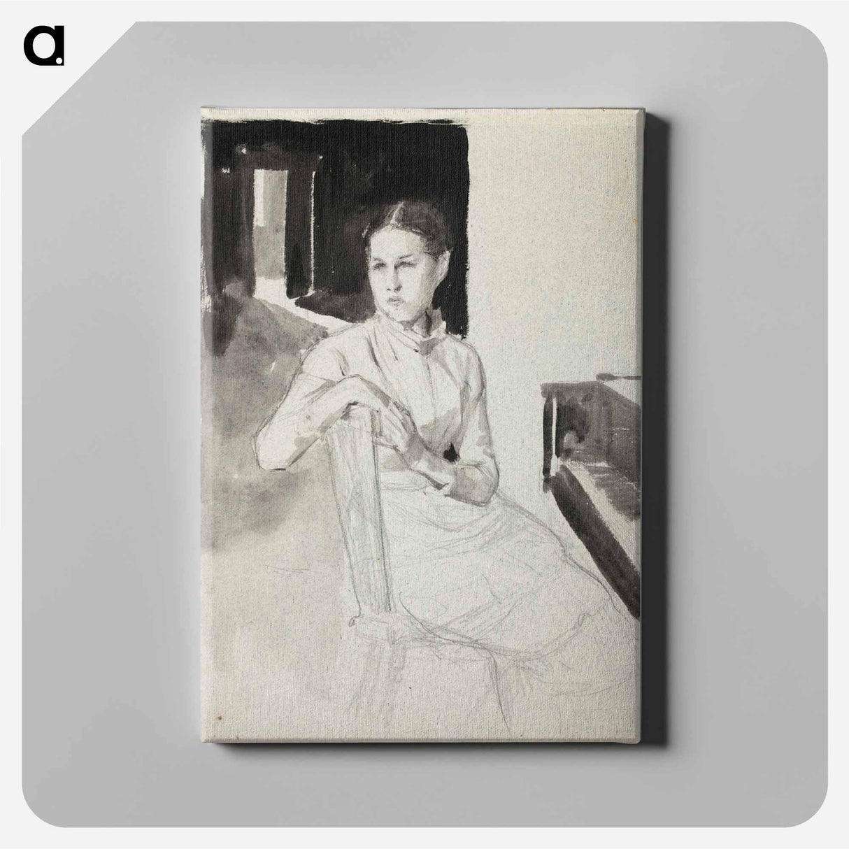 アートパネル-Annie Edelfelt, taiteilijan sisar - アルバート エーデルフェルト Canvas.