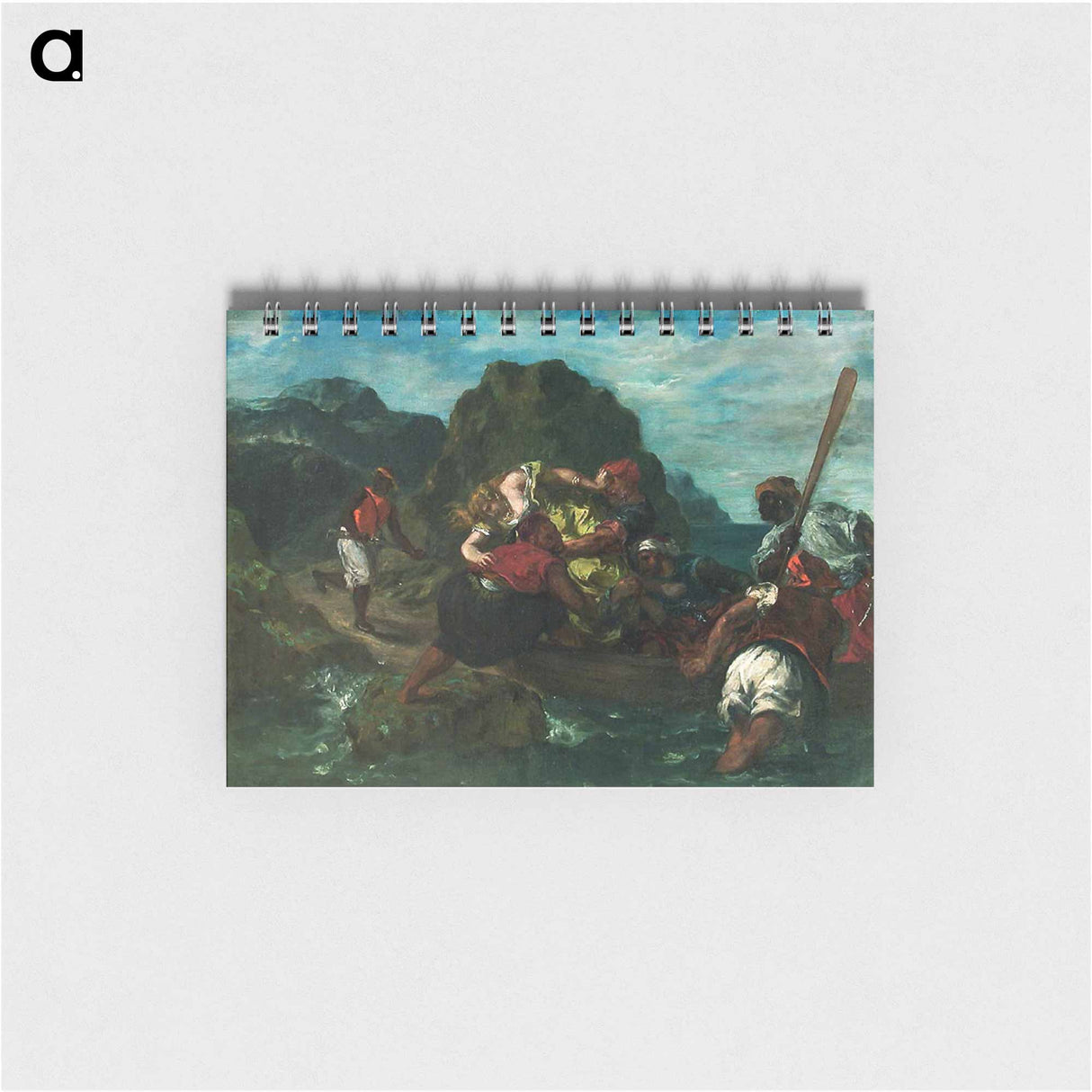 アートメモ帳-African Pirates Abducting a Young Woman - ウジェーヌ ドラクロワ Memo.