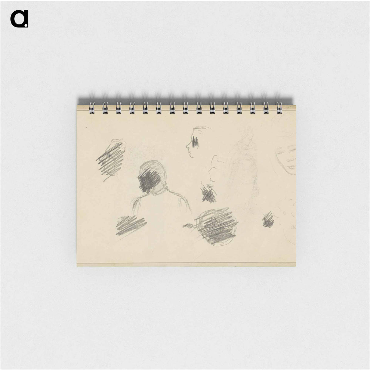 Koppen van mannen, vrouwen en een kind - ユリー デ フラーハ Memo.