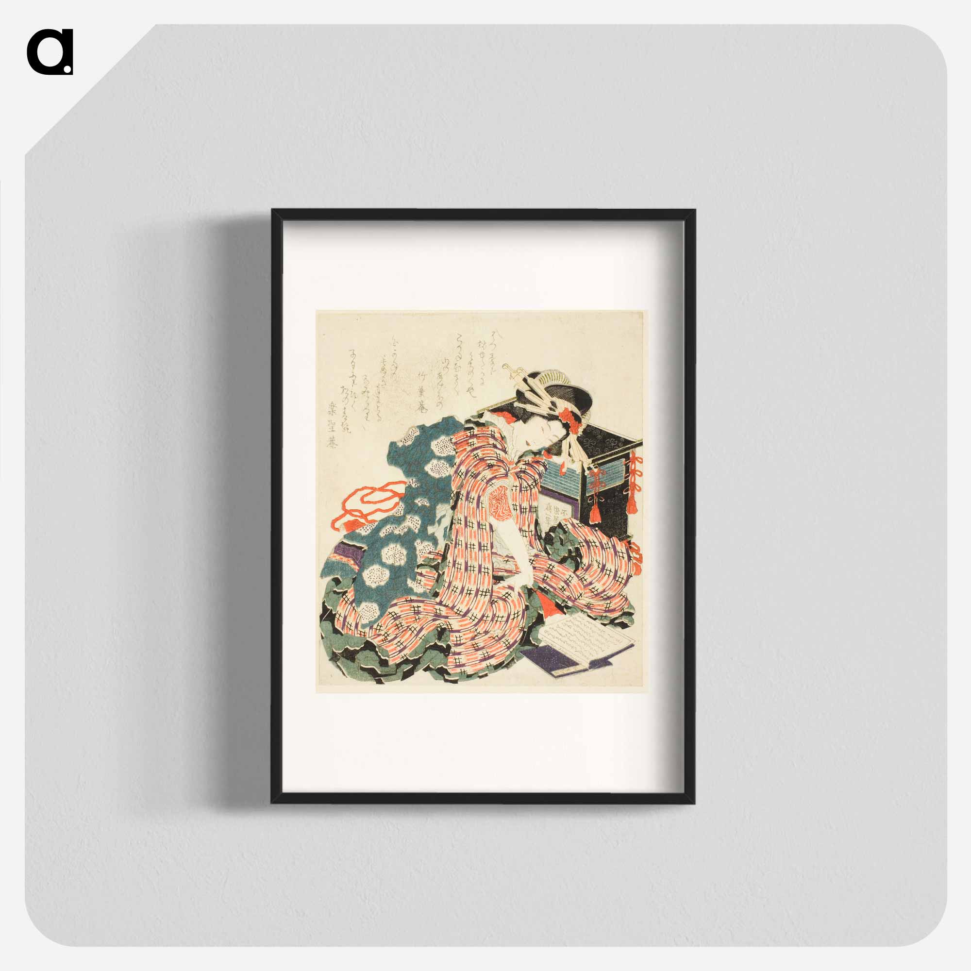 葛飾 北斎「書を読む女 / Young Woman Reading a Book」のアート