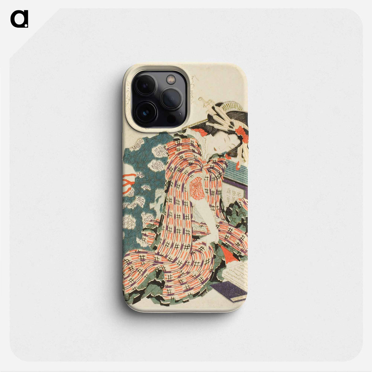 Hokusai's young woman reading "The Pillow Book (makura no soshi)" - Katsushika Hokusai Phone Case.