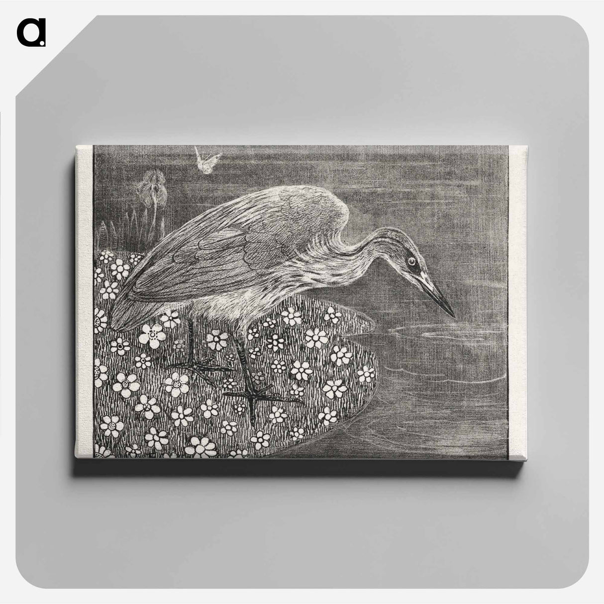 アートパネル-Aankondiging met reiger voor serie 'Dierstudies' - テオ ヴァン ホイテマ Canvas.