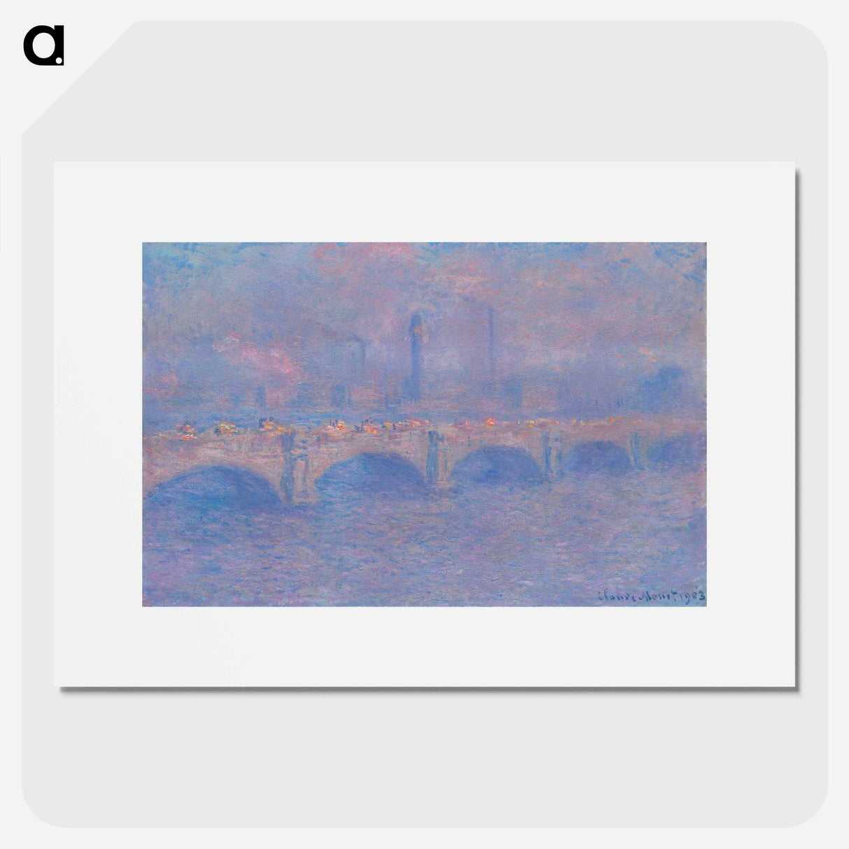 Waterloo Bridge, Sunlight Effect - Claude Monet Poster.