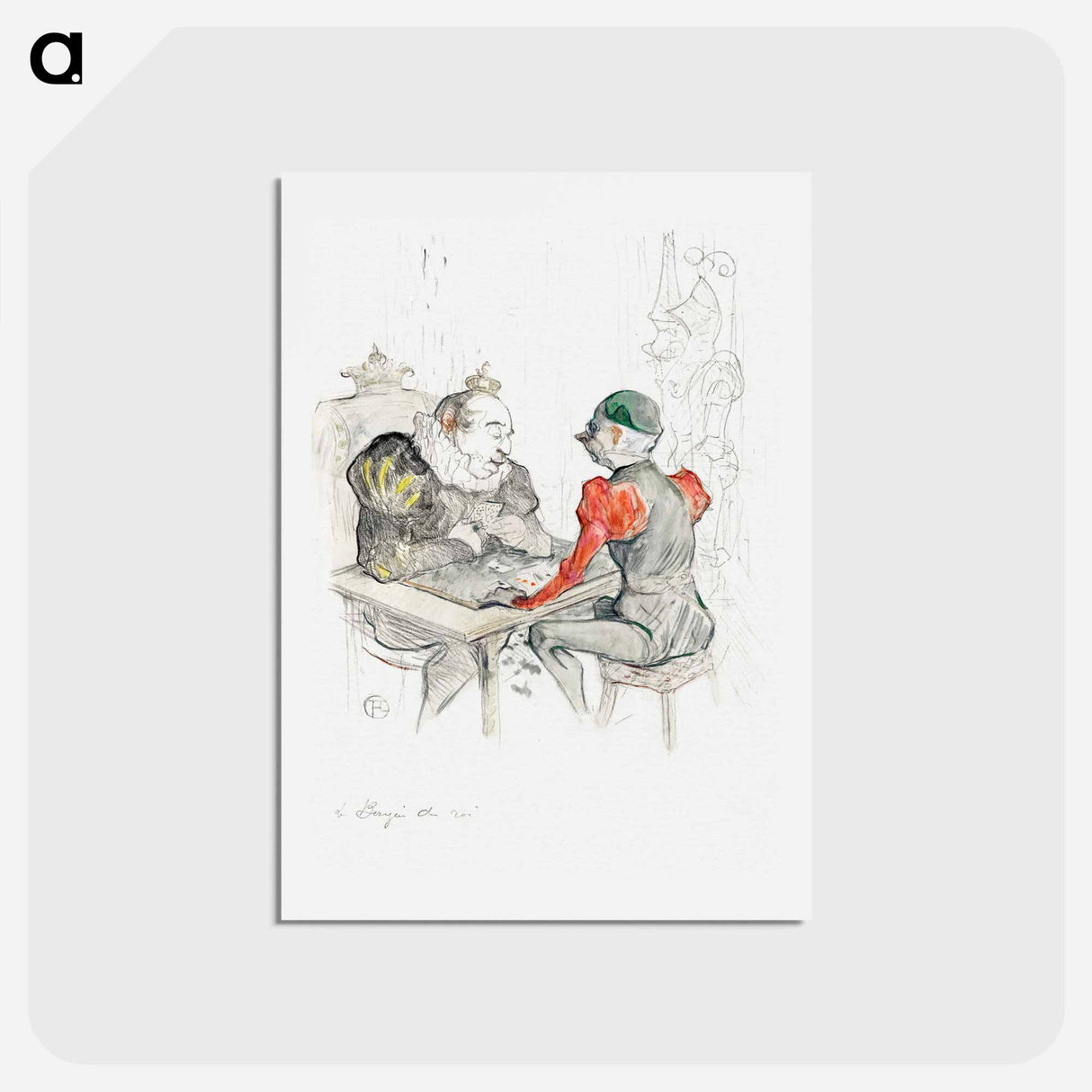 アートポストカード-Le bézigue - アンリ ド トゥールーズ ロートレック Postcard.