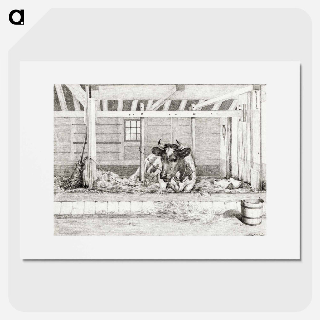 Lying cow - Jean Bernard Poster.