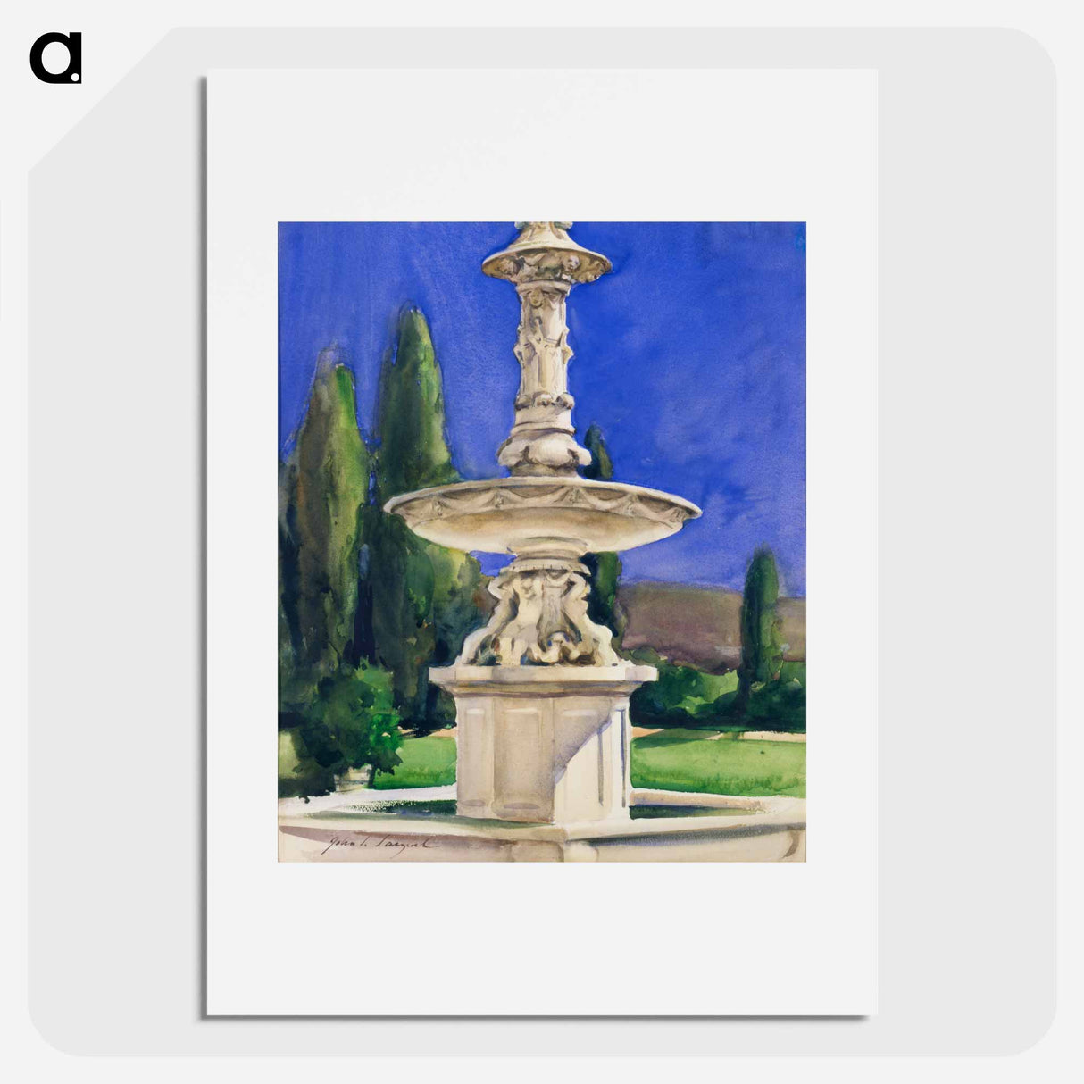 Marble Fountain in Italy - ジョン シンガー サージェント Poster.