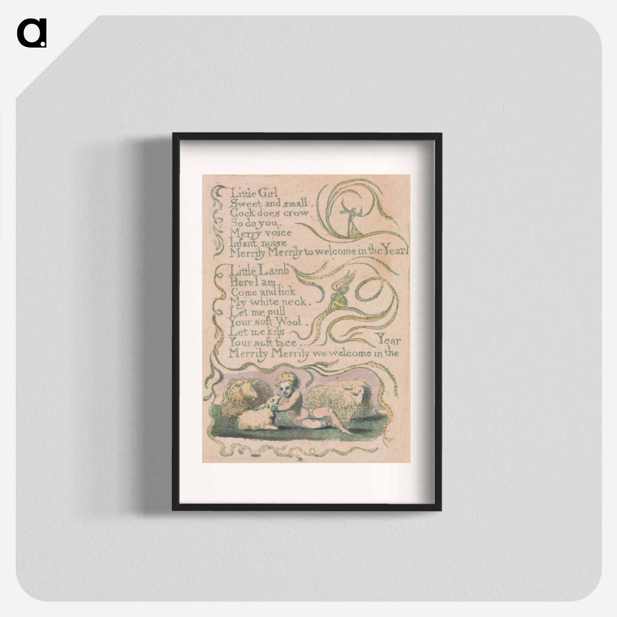 アートポスター-Songs of Innocence and of Experience, Plate 12, "Spring" - ウィリアム ブレイク Poster.