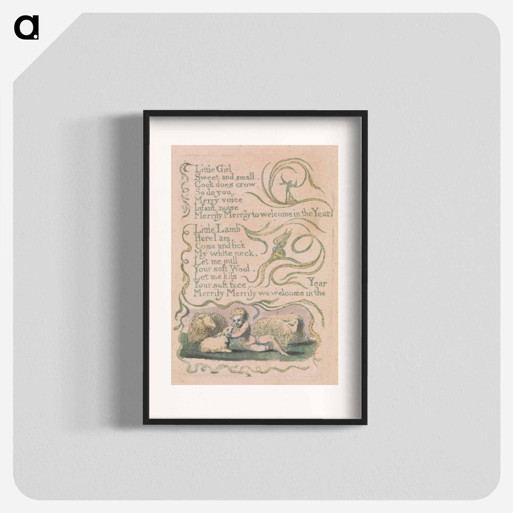 Songs of Innocence and of Experience, Plate 12, "Spring" - William Blake Poster.