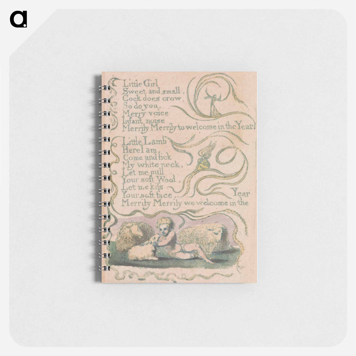 アートメモ帳-Songs of Innocence and of Experience, Plate 12, "Spring" - ウィリアム ブレイク Memo.