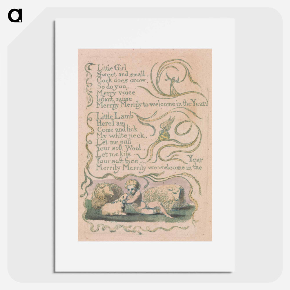 Songs of Innocence and of Experience, Plate 12, "Spring" - William Blake Poster.