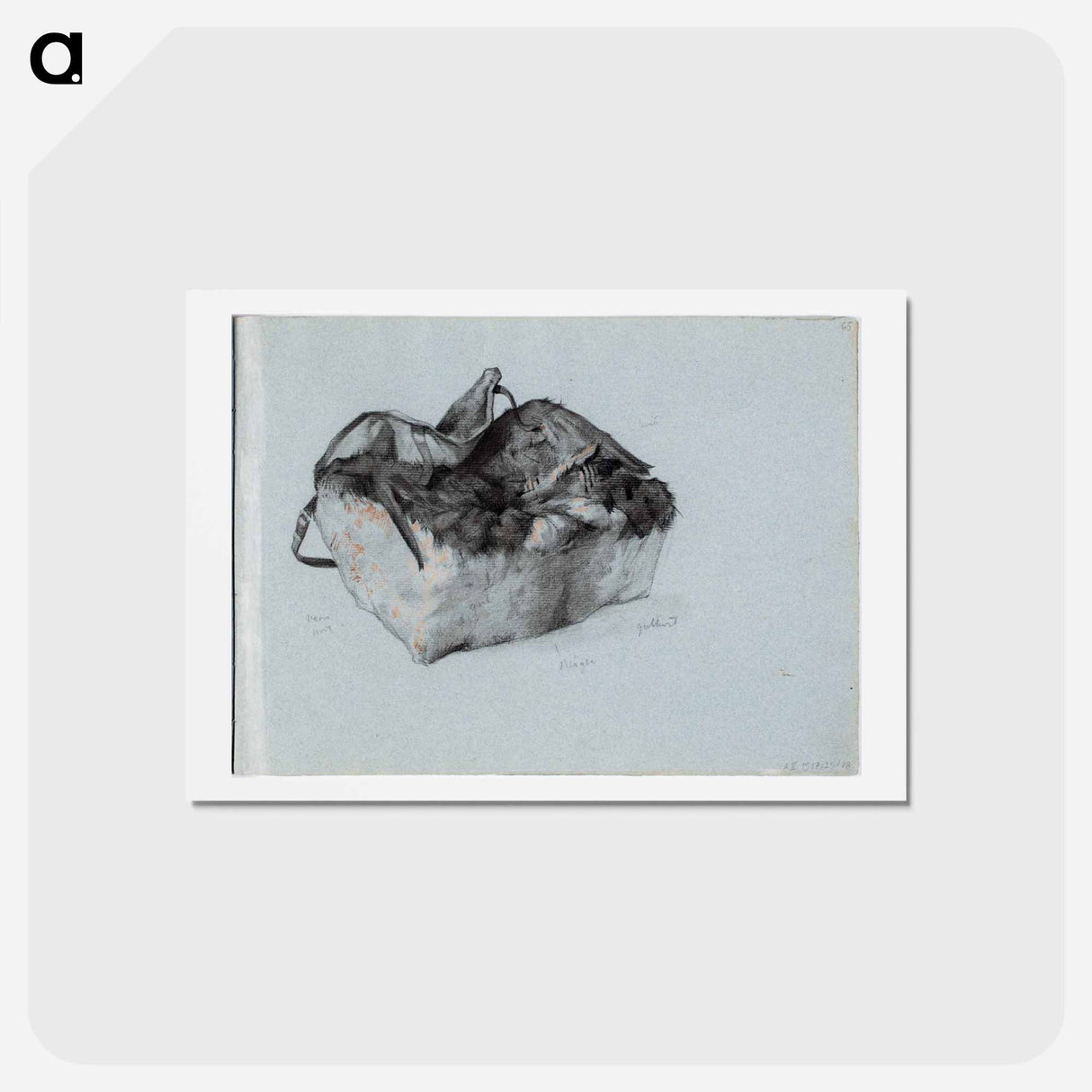 アートポストカード-(unknown)part of a sketchbook - アルバート エーデルフェルト Postcard.